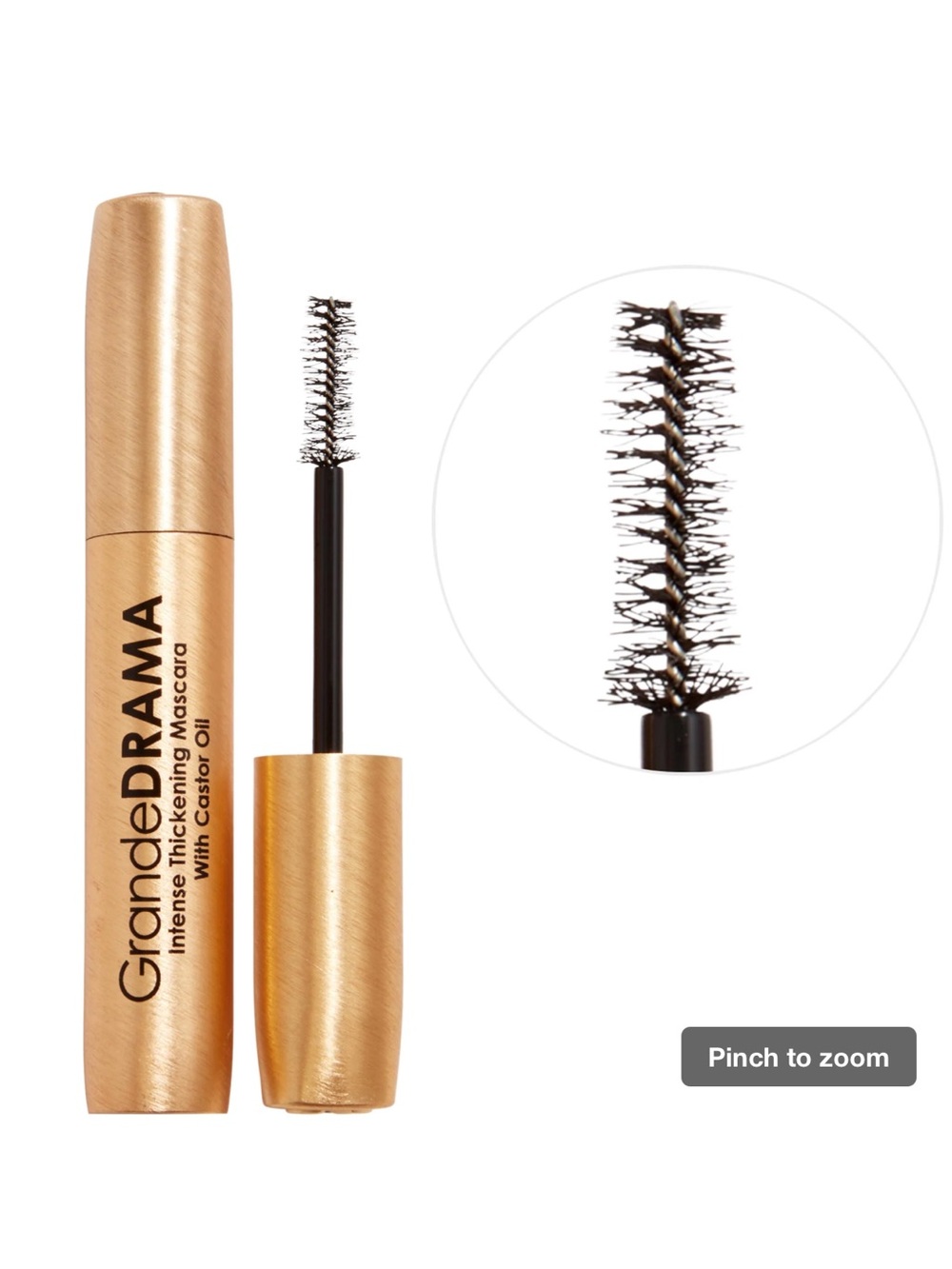 GrandeDRAMA Intense Thickening Mascara – Gold (Black Formula)